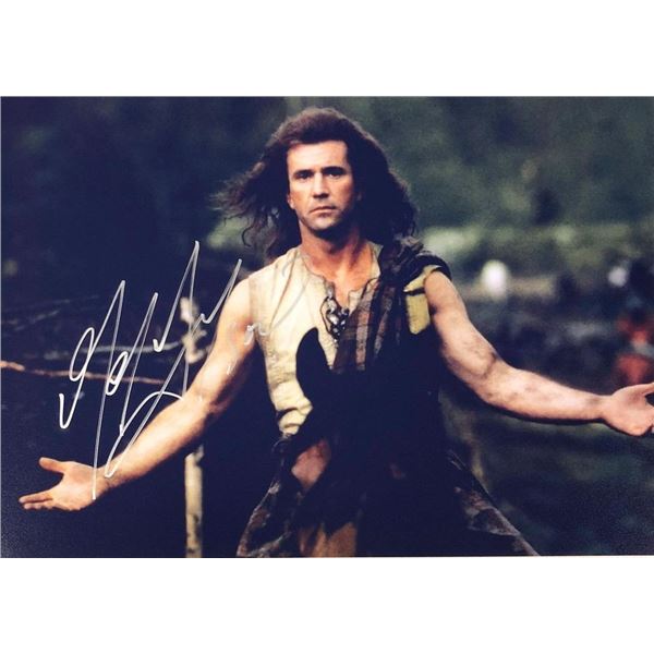 Braveheart Mel Gibson facsimile signed movie photo