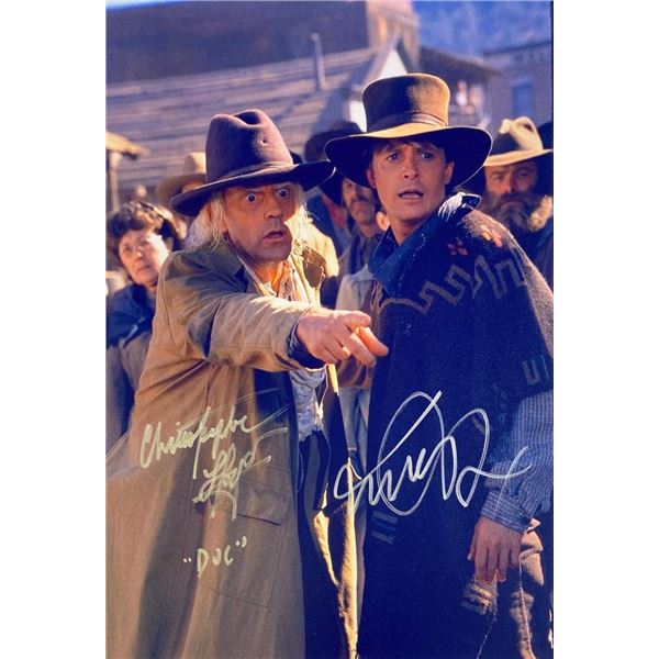 Back to the Future III cast facsimile signed  movie photo