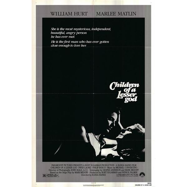 Children of Lesser God Original 1986 Vintage One Sheet Poster