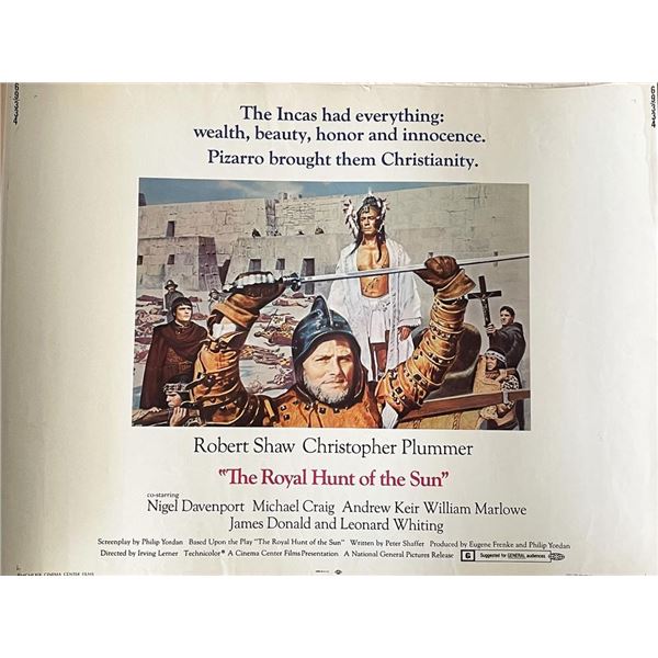The Royal Hunt of the Sun 1969 vintage movie poster