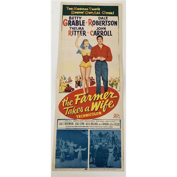 The Farmer Takes a Wife 1953 vintage movie poster
