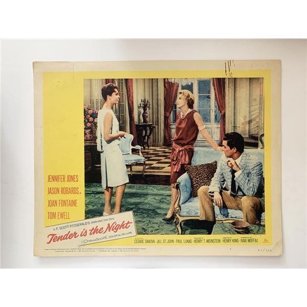 Tender is the Night 1962 vintage lobby card