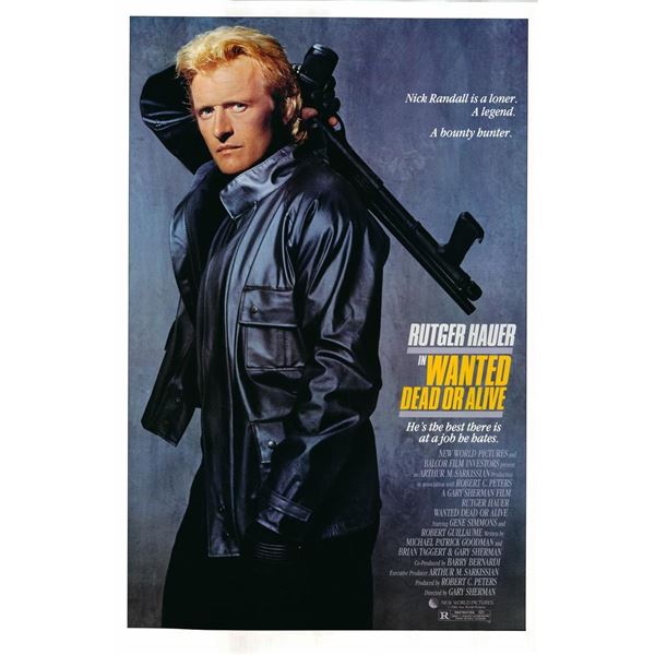 Wanted: Dead or Alive  1986 original vintage one sheet movie poster