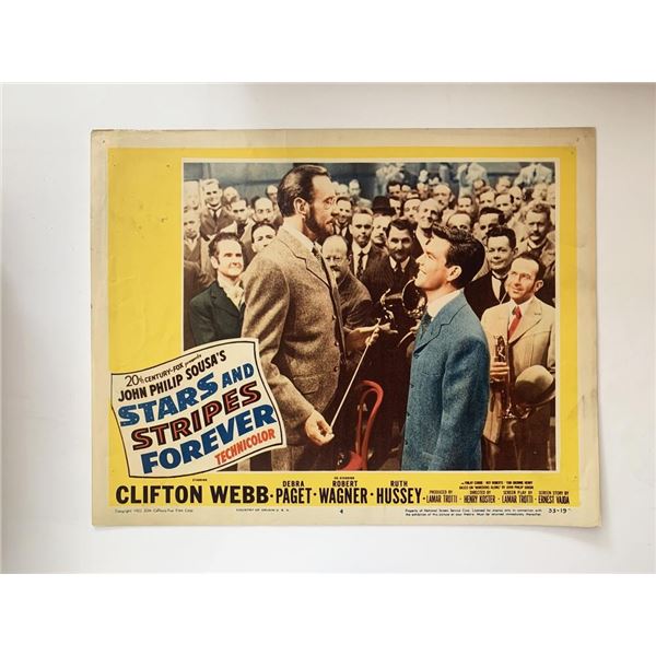 Stars and Stripes Forever 1952 vintage lobby card