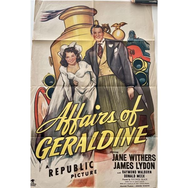 Affairs of Geraldine 1946 vintage movie poster