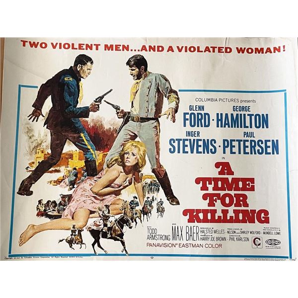 A Time for Killing 1967 vintage movie poster