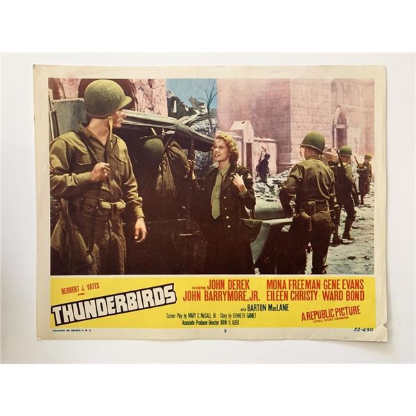 Thunderbirds original 1952 vintage lobby card