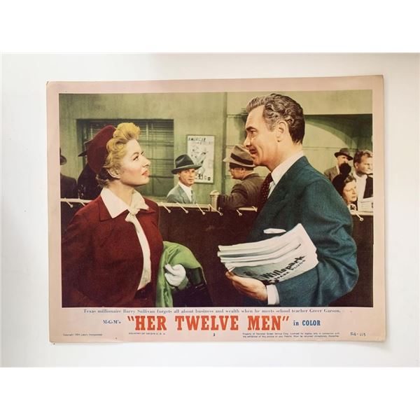 Her Twelve Men original 1954 vintage lobby card