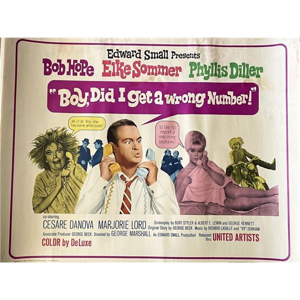 Boy, Did I Get a Wrong Number! 1966 vintage movie poster