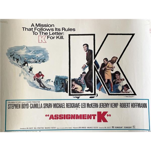 Assignment K 1968 vintage movie poster