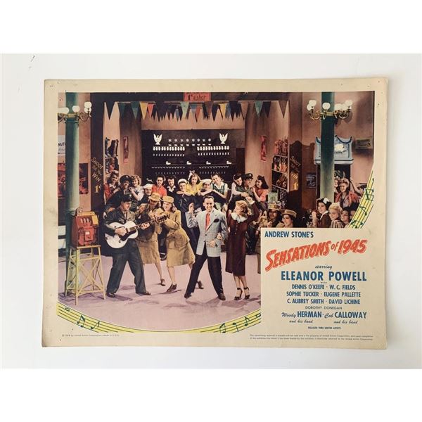 Sensations of 1945 original 1944 vintage lobby card