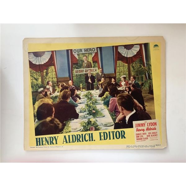 Henry Aldrich, Editor original 1942 vintage lobby card