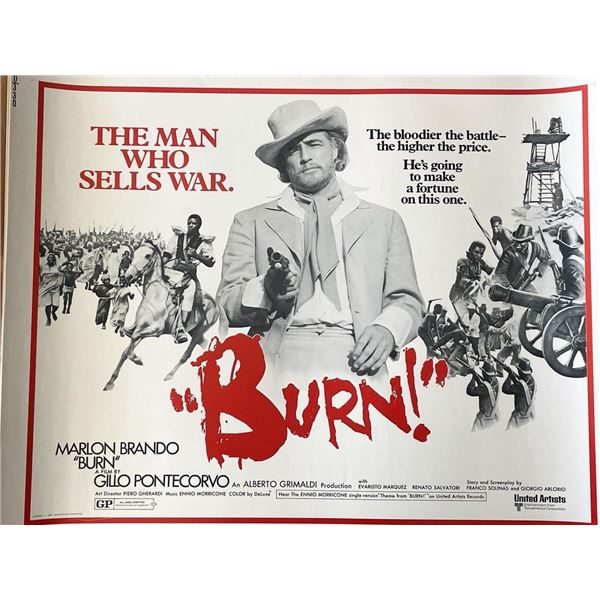 Burn! 1969 vintage movie poster