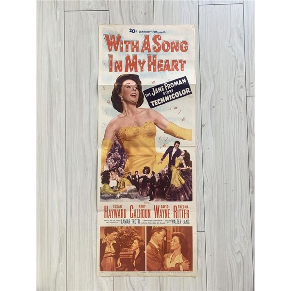 With a Song in My Heart original 1952 vintage movie poster