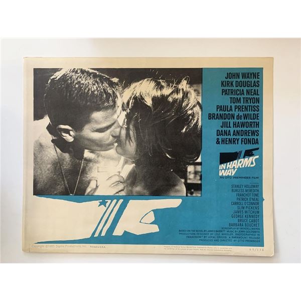In Harm's Way original 1965 vintage lobby card