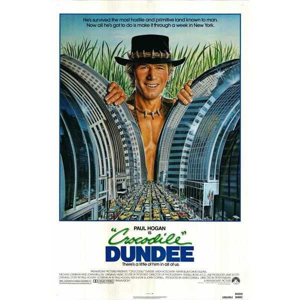 Crocodile Dundee Original 1986 Vintage One Sheet Poster