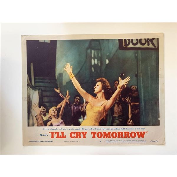 I'll Cry Tomorrow  original 1955 vintage lobby card