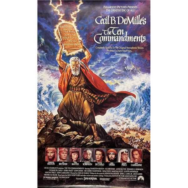 The Ten Commandments re-release original movie poster
