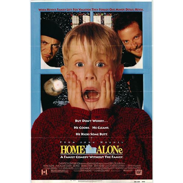Home Alone Original 1990 Double-Sided Vintage One Sheet Poster