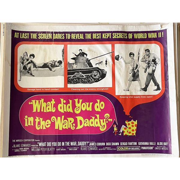 What Did You Do in the War, Daddy? 1966 vintage movie poster