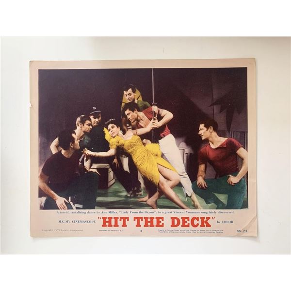 Hit the Deck original 1955 vintage lobby card on heavy card stock. 11x14 inches Hit the Deck is a 19