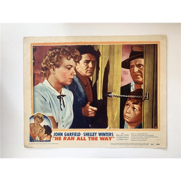 He Ran All the Way original 1951 vintage lobby card