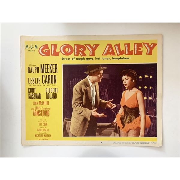 Glory Alley 1952 vintage lobby card