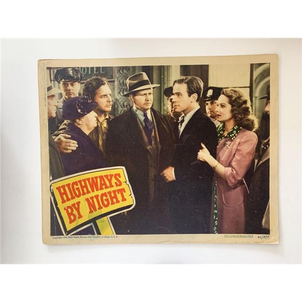 Highways by Night original 1942 vintage lobby card