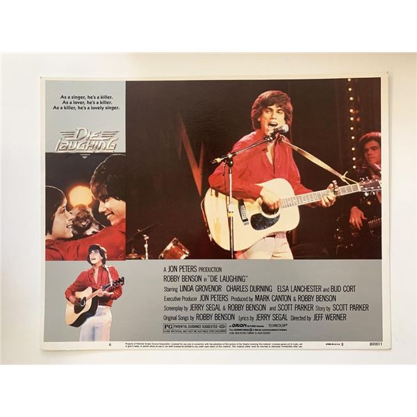 Die Laughing  original 1980 vintage lobby card