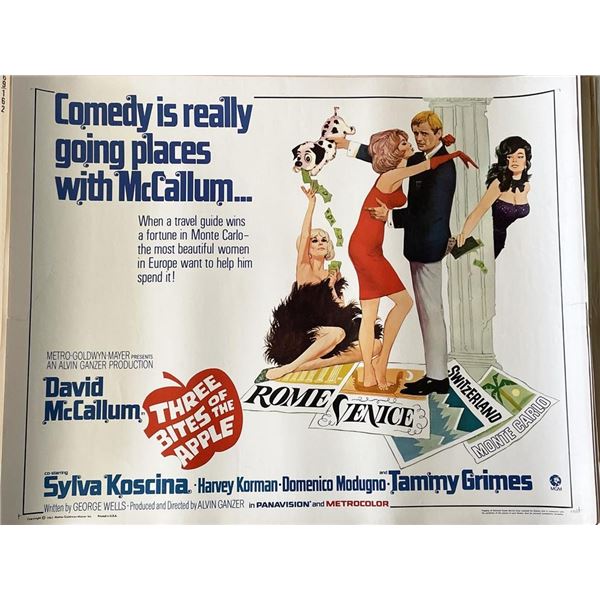 Three Bites of the Apple 1967 vintage movie poster