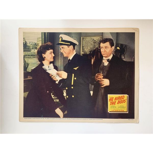 He Hired the Boss original 1942 vintage lobby card