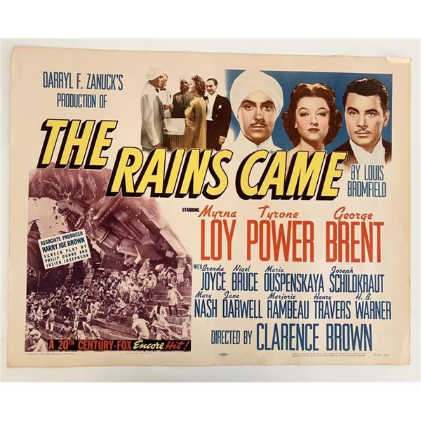 The Rains Came vintage movie poster