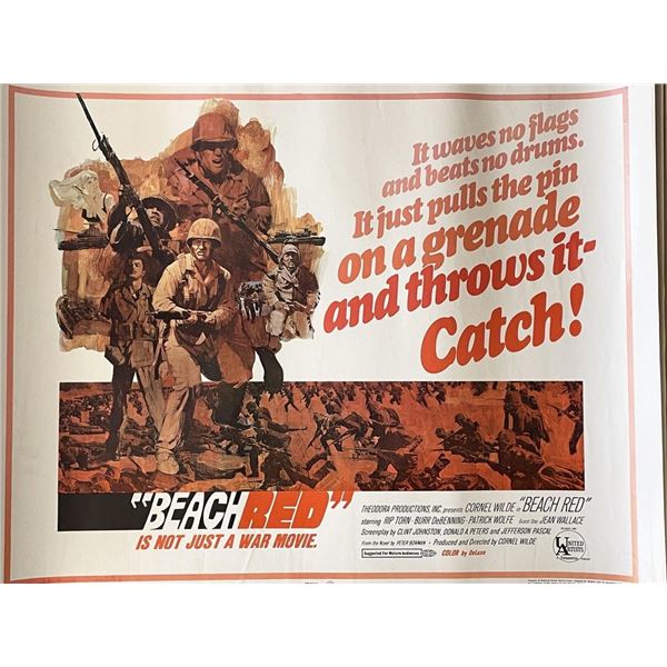 Beach Red 1967 vintage movie poster