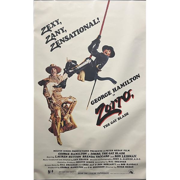 Zorro The Gay Blade 1981 original movie poster