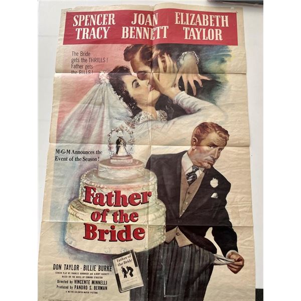 Father of the Bride 1950 vintage movie poster