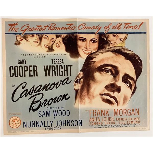 Casanova Brown vintage 1944 movie poster