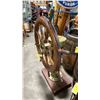 Image 2 : BRASS ANTIQUE HELMS STATION WITH WOODEN SHIPS WHEEL, A RARE FIND, HELM AND WHEEL TOGETHER