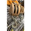 Image 3 : PAIR OF VINTAGE MARITIME WOODEN BLOCK PULLEYS
