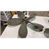 Image 5 : 2 ANTIQUE 5 BLADE SHIP PROPELLERS