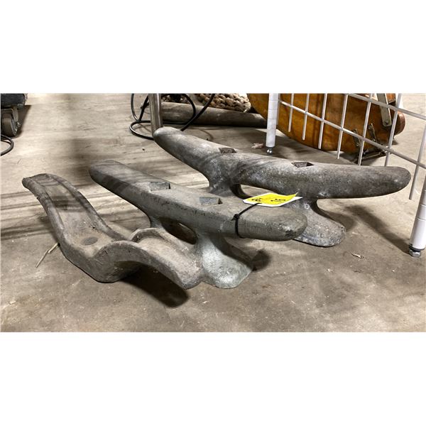 4 ANTIQUE FORGED METAL BOAT CLEATS