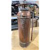 Image 2 : DANISH FIRE EXTINGUISHERS LTD DEFENDER 2.5 GAL COPPER/BRASS ANTIQUE SODA-ACID FIRE EXTINGUISHER