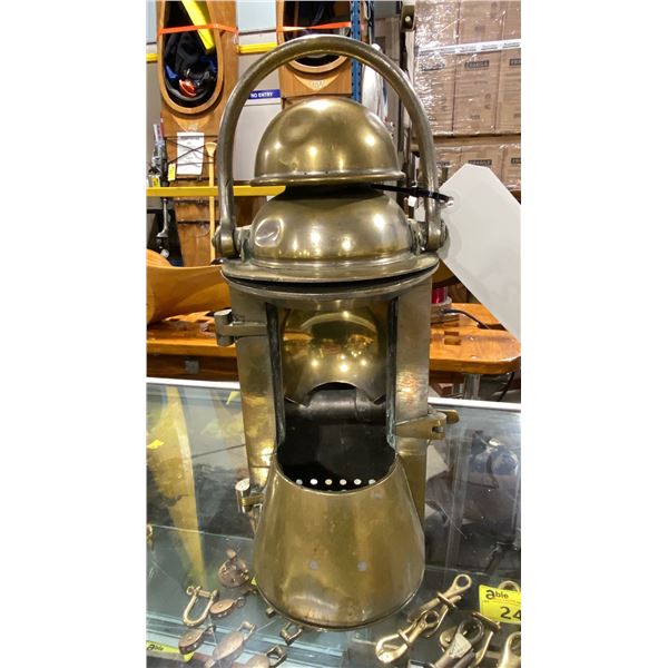 ANTIQUE BRASS BINNACLE LANTERN LAMP