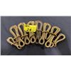 Image 1 : 8 ASSORTED ANTIQUE SOLID BRASS PELICAN HOOK FASTENERS