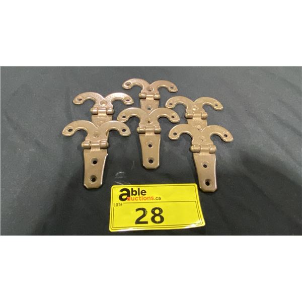 6 ANTIQUE DOOR HINGES
