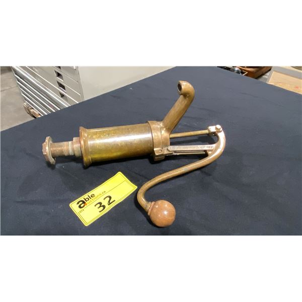 ANTIQUE SOLID BRASS MARINE GALLEY PUMP