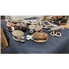 Image 4 : ASSORTED CANADIAN MADE WOOD & METAL VINTAGE MARINE PULLEYS
