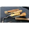 Image 2 : ASSORTED ANTIQUE LEATHERWORKING TOOLS, HAND TOOLS & LEVEL