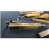Image 3 : ASSORTED ANTIQUE LEATHERWORKING TOOLS, HAND TOOLS & LEVEL