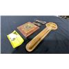 Image 3 : VINTAGE GERMAN LETTER OPENER/SCISSORS SET WITH SHEATH, 2 SETS OF ANTIQUE KEYS & COMPASS
