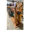 Image 8 : CONVERTED BOWSPRIT VINTAGE WOOD GRID TABLE, APPROX 10' 7"L X 2'D X 2' 10"H
